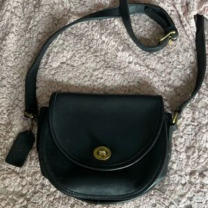 Coach Black Leather Crossbody Bag